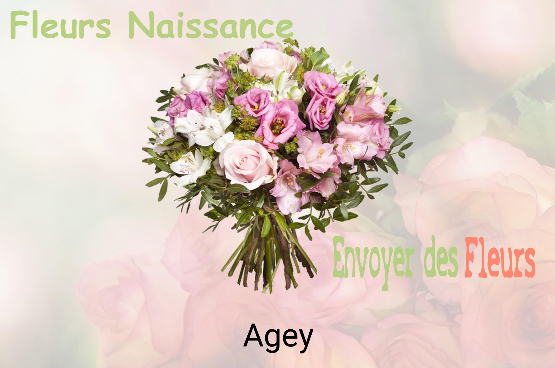 Bouquet de fleurs de naissance livré à Agey